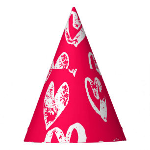 Chapeaux De Fêtes Valentine Coeurs roses : croquis Arrière - plan