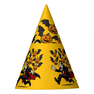 Chapeaux De Fêtes Vampire Halloween vintage et chauves-souris volant