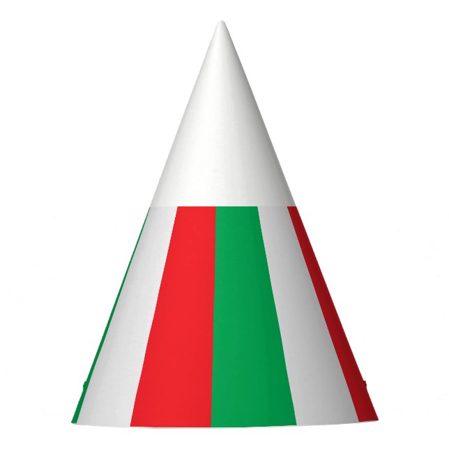 Chapeaux De Fêtes Vert, blanc et rouge - Drapeau italien (Devant)
