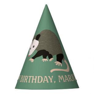 Chapeaux De Fêtes Vert clair mignon d'illustration d'opossum