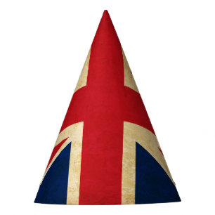 Chapeaux De Fêtes Vieux drapeau grunge vintage Union Jack du