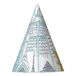 Chapeaux De Fêtes Ville de la bande dessinée : motif vintage
