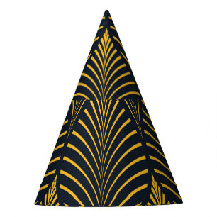 Chapeaux De Fêtes Vintage orange néon : feuilles ornés.