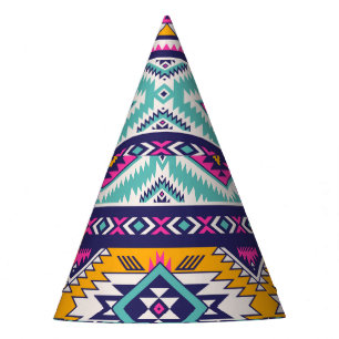 Chapeaux De Fêtes Vintage tribal Navajo : motif rétro