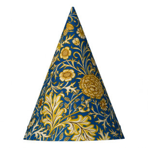 Chapeaux De Fêtes Vintage William Morris Cherwell Bleu Art Floral