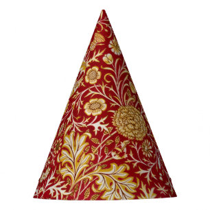Chapeaux De Fêtes Vintage William Morris Cherwell Rouge Floral Art