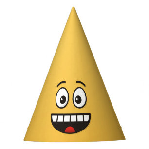 Chapeaux De Fêtes Visage souriant avec bouche ouverte