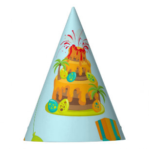 Chapeaux De Fêtes Volcan Dinosaur Anniversaire Gâteau Dino Oeufs Ba
