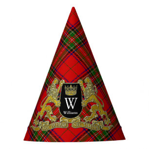 Chapeaux De Fêtes Votre manteau des bras monogramme et tartan