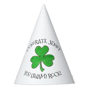 Chapeaux De Fêtes Vous (Sham) Rock Green Shamrock Congrats de trèfle