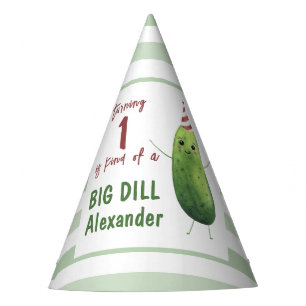 Chapeaux De Fêtes Watercolor Concomber Big Dill fête d'anniversaire