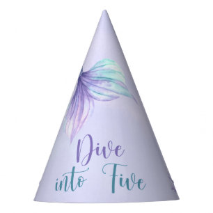 Chapeaux De Fêtes Watercolor Mermaid tail 5e anniversaire