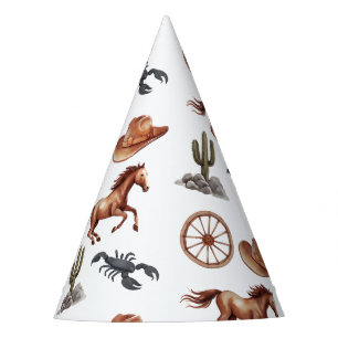 Chapeaux De Fêtes Watercolor Western Kid Art