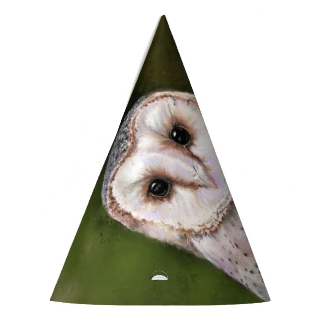 Chapeaux De Fêtes Western Barn Owl Party Casquette - Peinture (Gauche)