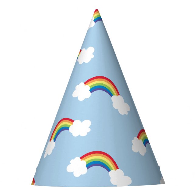 Chapeaux De Fêtes Whimsical Rainbow Casquettes de fête d'anniversair (Devant)