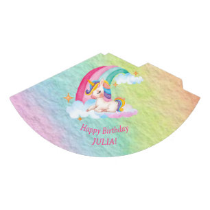 Chapeaux De Fêtes Whimsical Watercolor Rainbow Unicorn Party Casquet