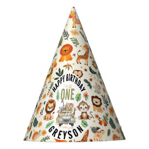 Chapeaux De Fêtes Wild One Jungle Adventure 1er anniversaire