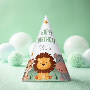 Chapeaux De Fêtes Wild one Jungle Animaux Tropical Boy Anniversaire