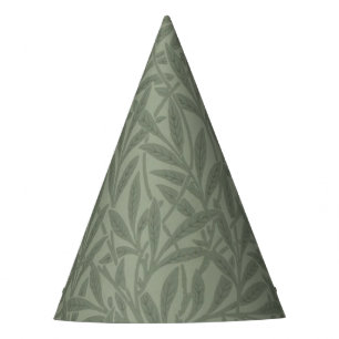 Chapeaux De Fêtes William Morris Motif Saule Antique Vert Sauge