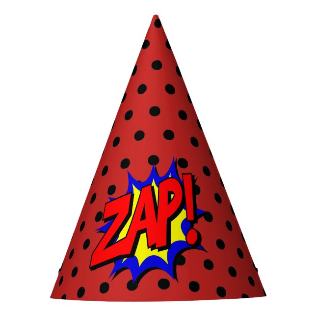 Chapeaux De Fêtes Zap Pop Art Cartoon Superpower Casquette d'anniver (Devant)