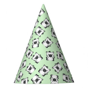Chapeaux De Fêtes Zebra Birthday Party Green