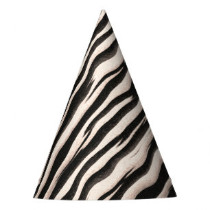 Chapeaux De Fêtes Zebra raye une texture transparente + vos idées