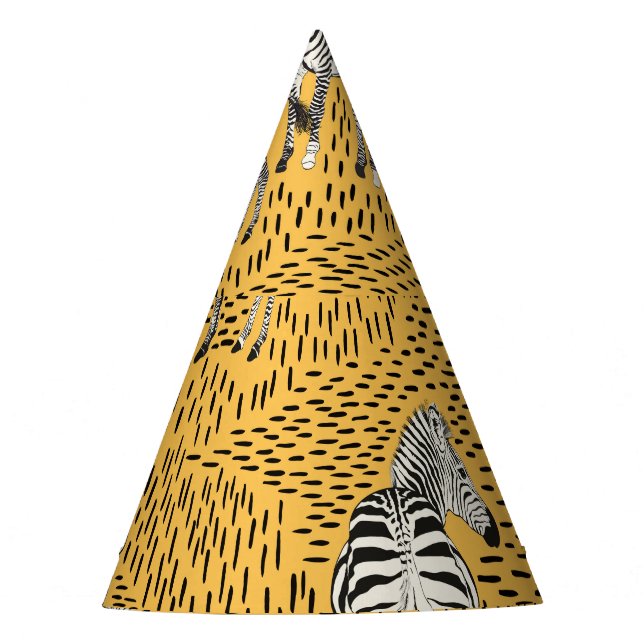 Chapeaux De Fêtes Zèbre rayures : arrière - plan sans couture dessin (Devant)