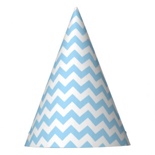 Chapeaux De Fêtes Zigzag bleu, Chevron bleu, Motif géométrique