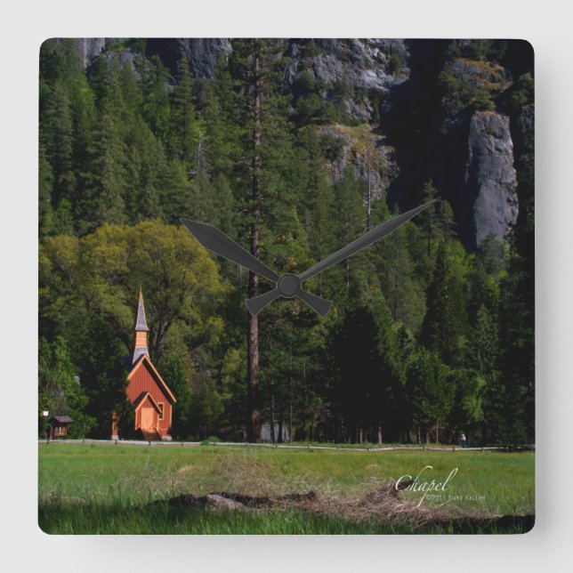 Chapel at Yosemite Square Wall Clock (Front)
