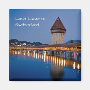 Chapel Bridge, Lake Lucerne, Switzerland Magnet