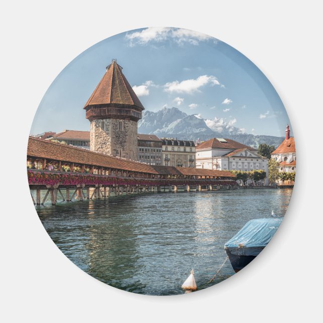 Chapel Bridge Lucerne,switzerland Magnet (Front)