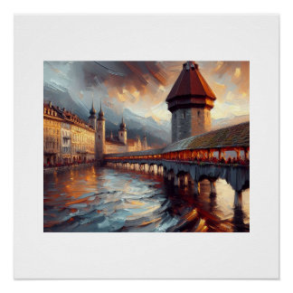 Chapel Bridge Switzerland,  Poster