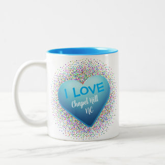 Chapel Hill Blue Heart White Coffee Mug
