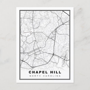 Chapel Hill Map Holiday Postcard