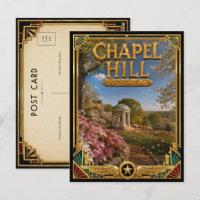 Chapel Hill North Carolina Vintage Art Deco Golden