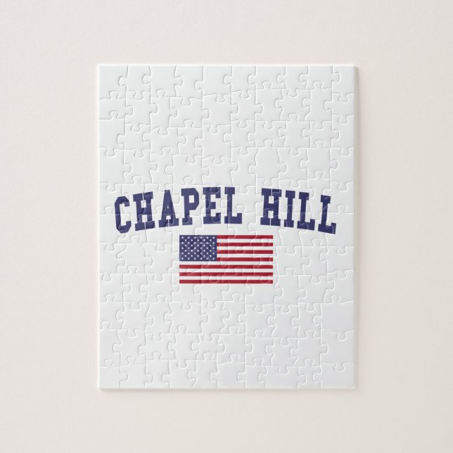 Chapel Hill US Flag Jigsaw Puzzle (Vertical)