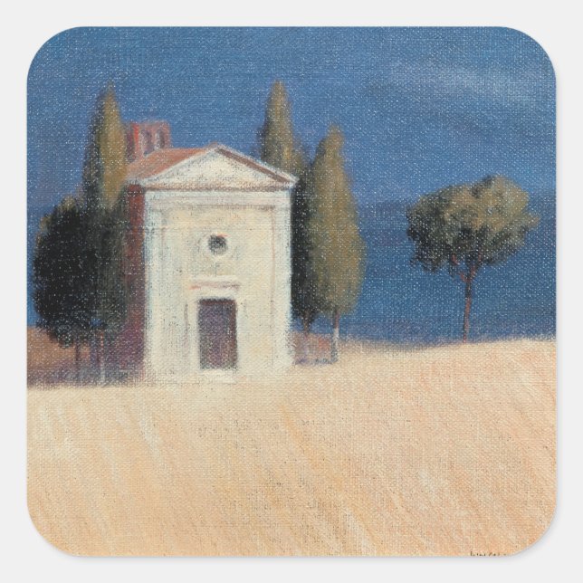Chapel near Pienza II 2012 Square Sticker (Front)
