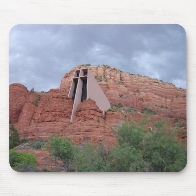 Chapel of the Holy Cross in Sedona, AZ Mouse Pad (Front)