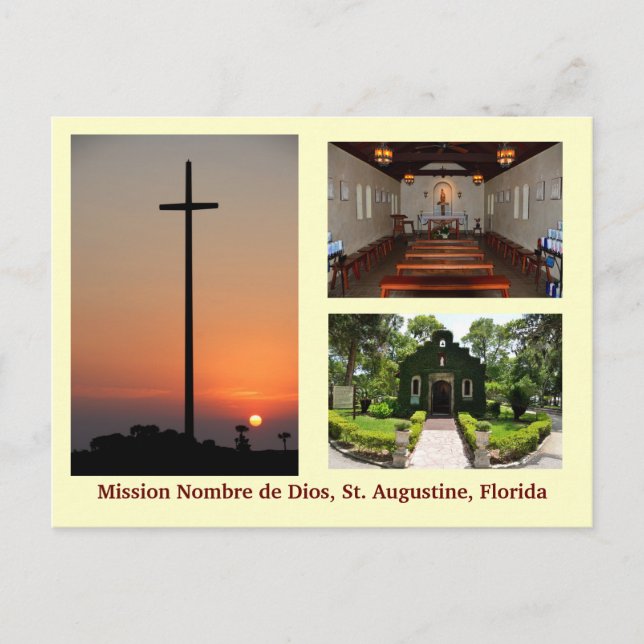 Chapel of the mission of Nombre de Dios  Postcard (Front)