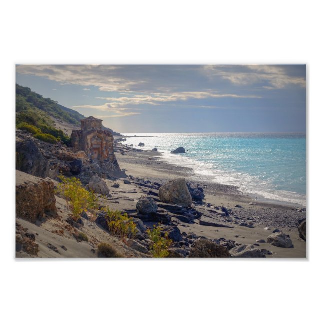 Chapel on the Beach - Isle of Crete, Greece Photo Print (Front)