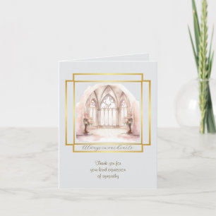 Chapel Window Sympathy Thank You Folded Note Card