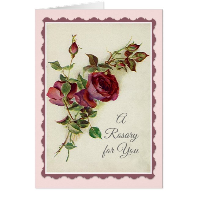 Chapelet saint avec la prière de rose rouge (Devant)