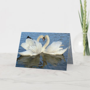 Chaperoned Swan Heart Love Card