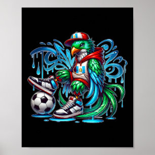 Chapin Guate Bird Guatemala Flag Urbyn Quetzal Lat Poster