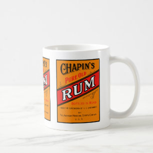 Chapins Pure Old Rum Label Coffee Mug