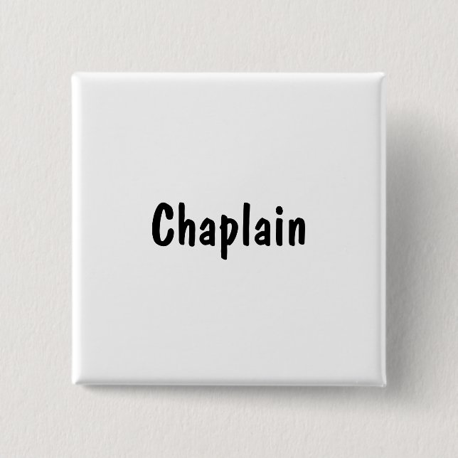 Chaplain 2 Inch Square Button (Front)