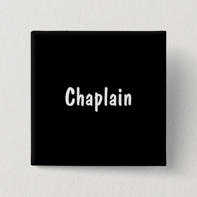 Chaplain 2 Inch Square Button (Front)