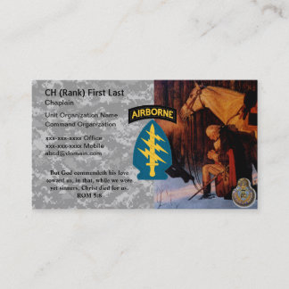 Chaplain Business Card (George Washington Praying)