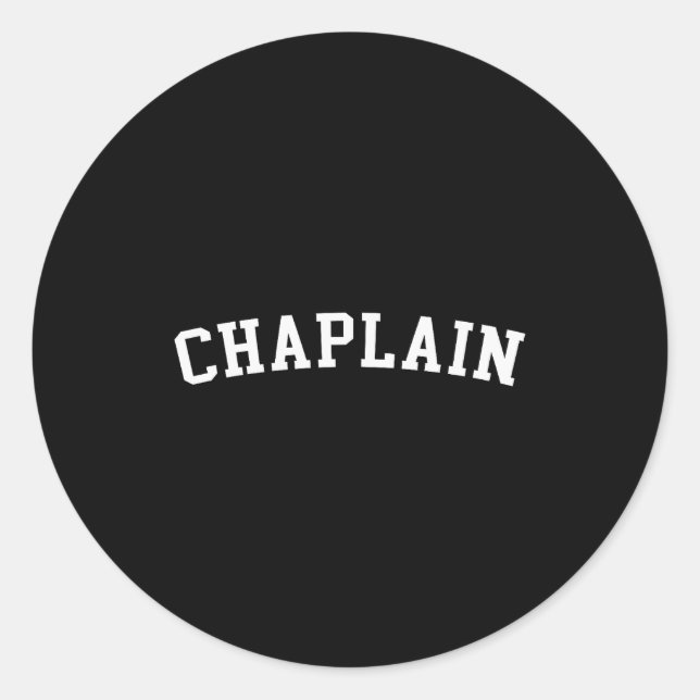 Chaplain  classic round sticker (Front)