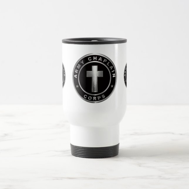 Chaplain Corps Army Veteran  Travel Mug (Center)